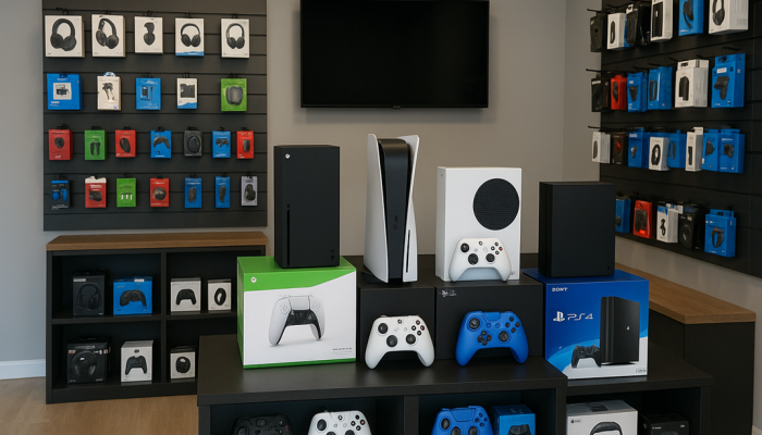 Video Game Store Interior Display